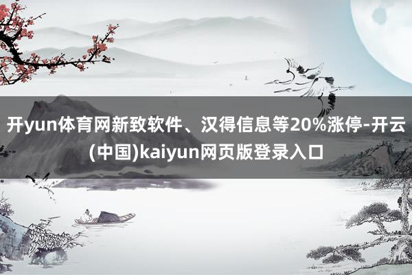 开yun体育网新致软件、汉得信息等20%涨停-开云(中国)kaiyun网页版登录入口